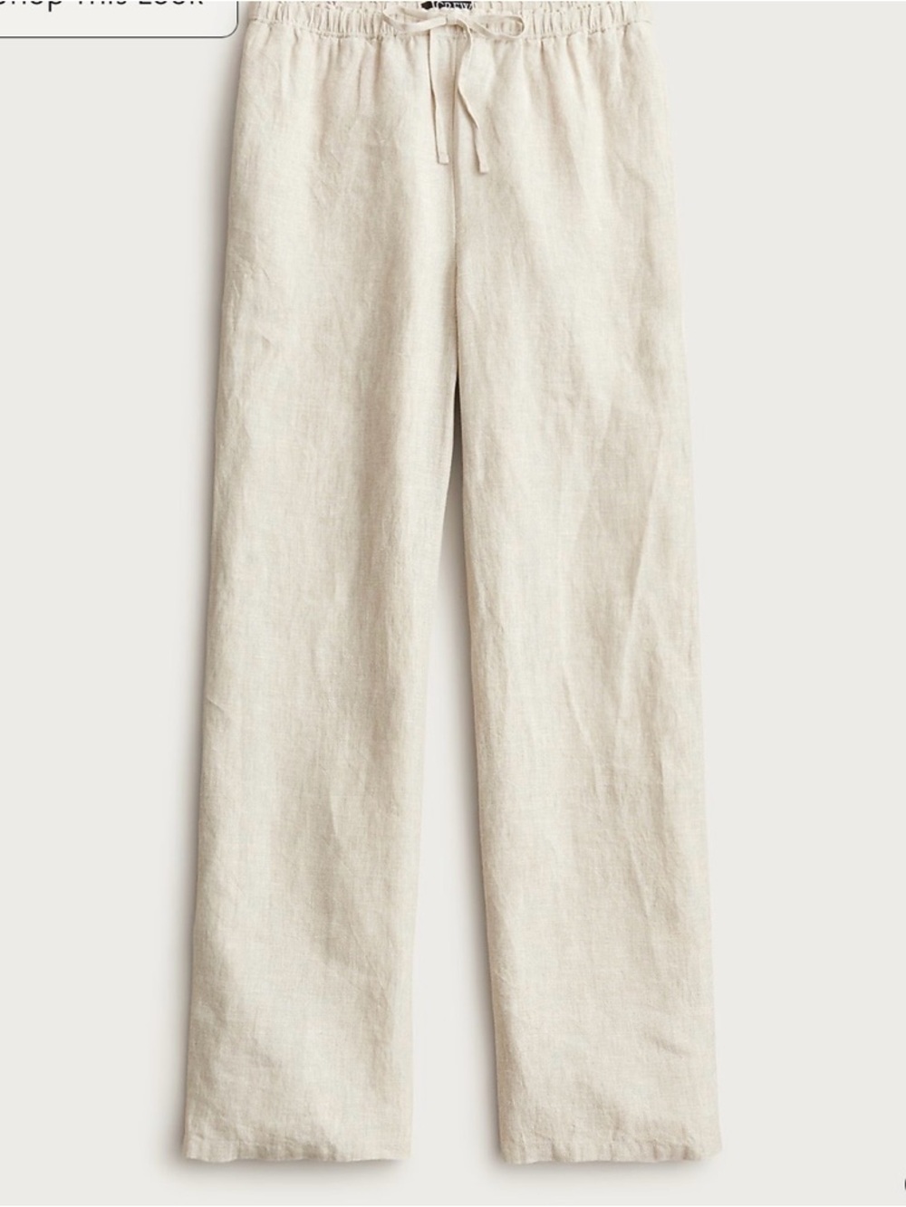 J Crew Soleil Linen Pant in Natural